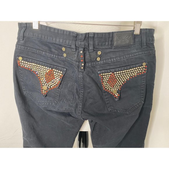 Men’s size 38 x 30 robins jeans black denim straight leg jeans - Picture 6 of 12